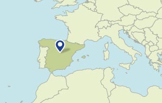 Map showing Madrid, Spain